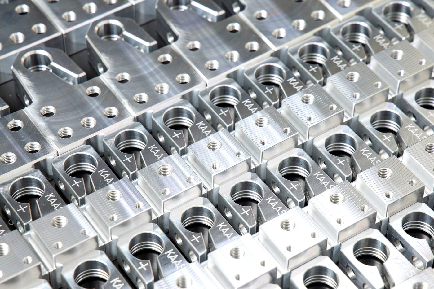 A run of machined bodies, back to back